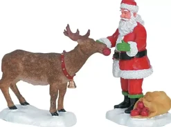 Lemax reindeer treats s/2 kerstdorp figuur type 3 Santa's Wonderland 2006