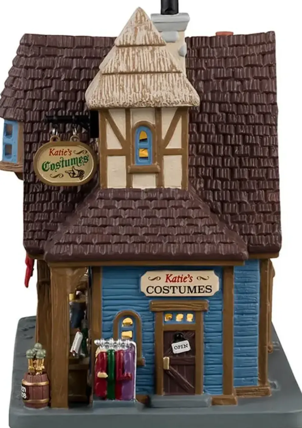 Lemax renaissance fair shops verlicht kersthuisje Caddington Village 2024