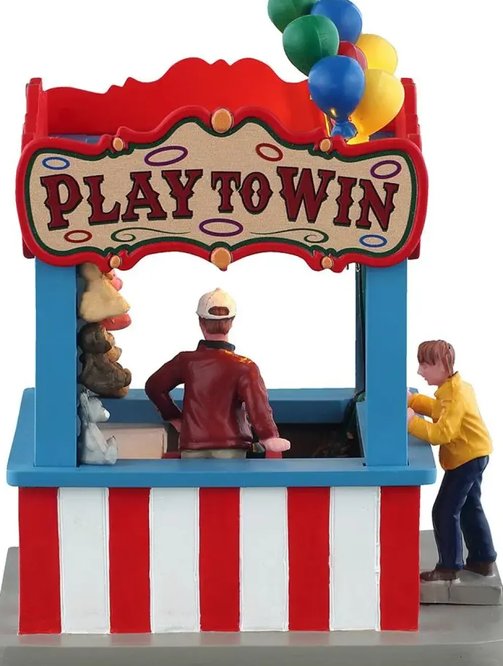 Lemax ring toss game verlicht kerstdorp tafereel Carnival 2025