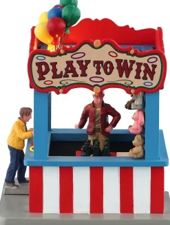 Lemax ring toss game verlicht kerstdorp tafereel Carnival 2025