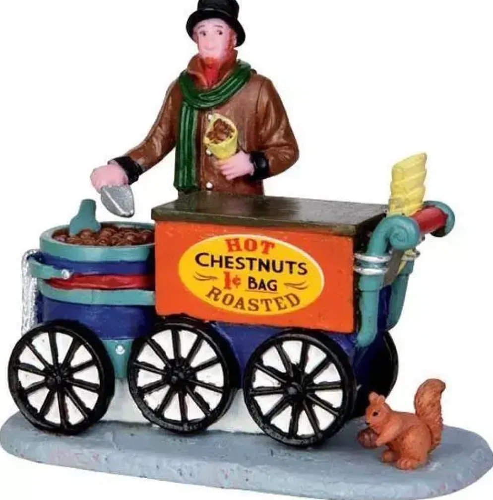 Lemax roasted chestnuts kerstdorp figuur type 4 Caddington Village 2014