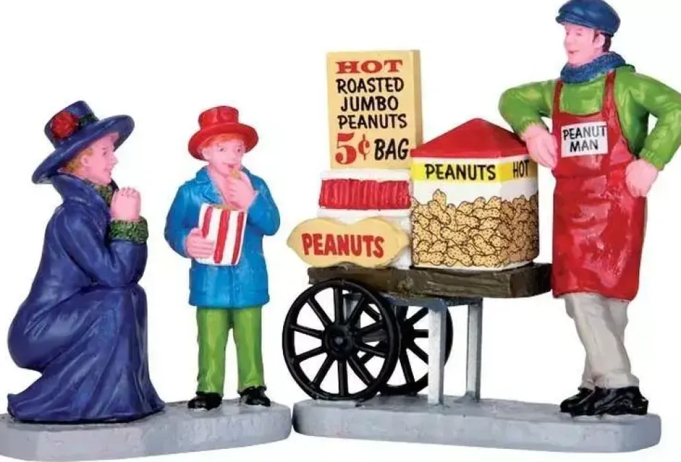 Lemax roasted peanut treats, s/2 kerstdorp figuur type 5 Caddington Village 2016