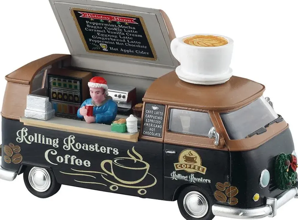 Lemax rolling roasters coffee kerstdorp tafereel 2025