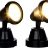 Lemax round spot light s/2 verlichte kerstdorp accessoire 2014