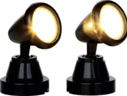 Lemax round spot light s/2 verlichte kerstdorp accessoire 2014
