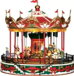 Lemax santa carousel bewegende draaimolen Carnival 2014