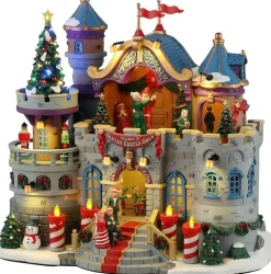 Lemax santa‘s castle gala bewegend kersthuisje Santa's Wonderland 2024