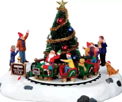 Lemax santa's kiddie train bewegend kerstdorp tafereel 2013