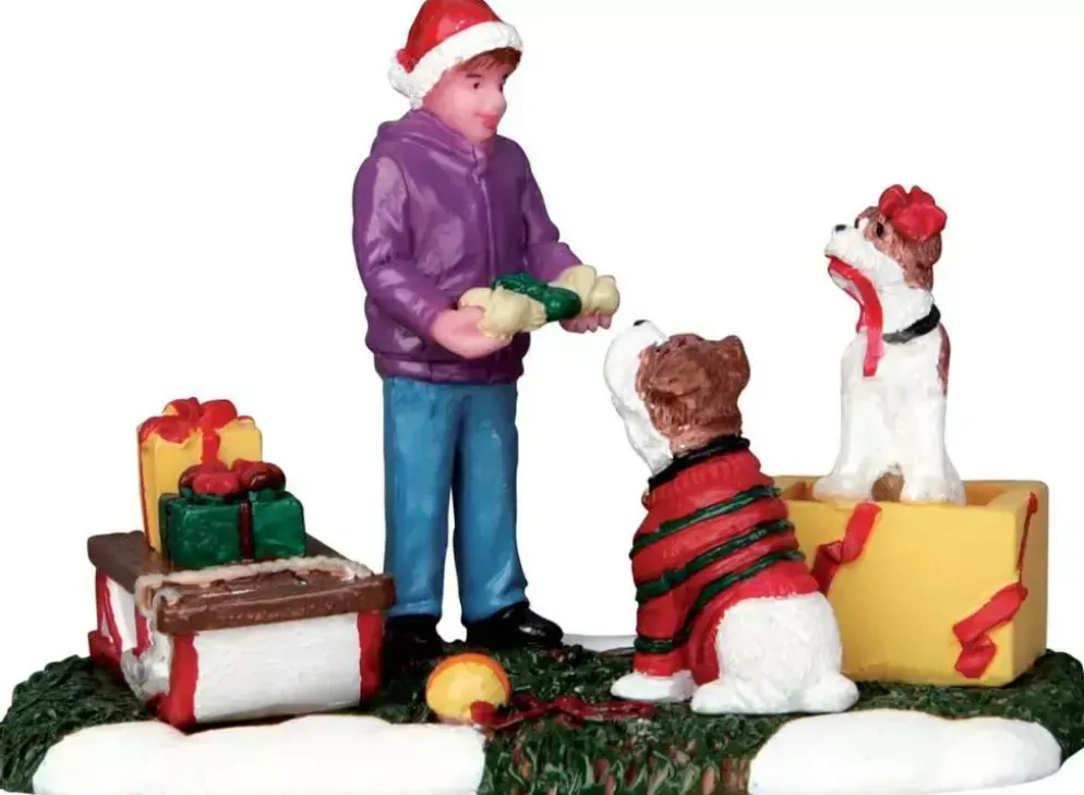 Lemax santa's pets kerstdorp figuur type 3 Harvest Crossing 2016