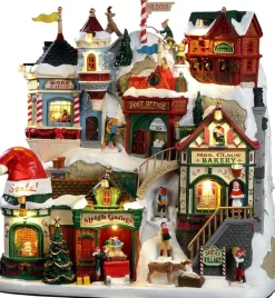 Lemax santa's village verlichte facade Santa's Wonderland 2023