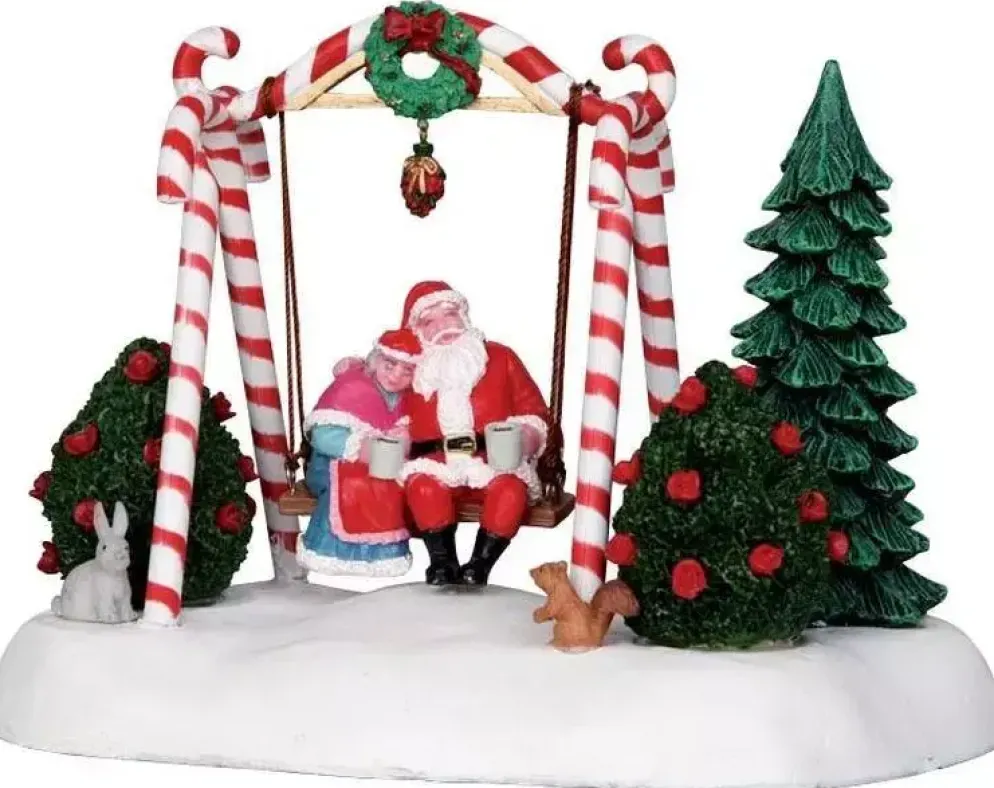 Lemax santa swing bewegend kerstdorp tafereel Santa's Wonderland 2012