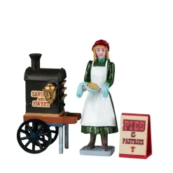 Lemax savory & sweet pies & pastries s/3 kerstdorp figuur type 3 Caddington Village 2024
