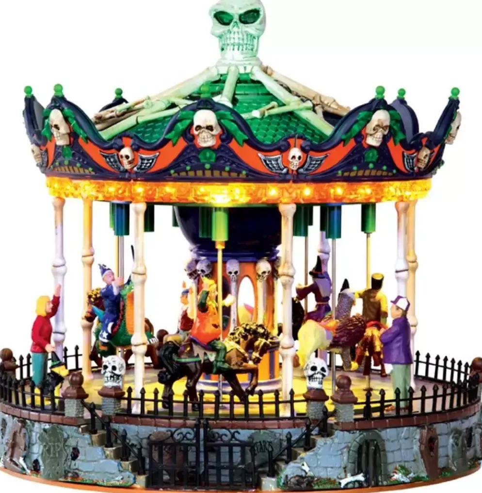 Lemax scary-go-round bewegende draaimolen Spooky Town 2014