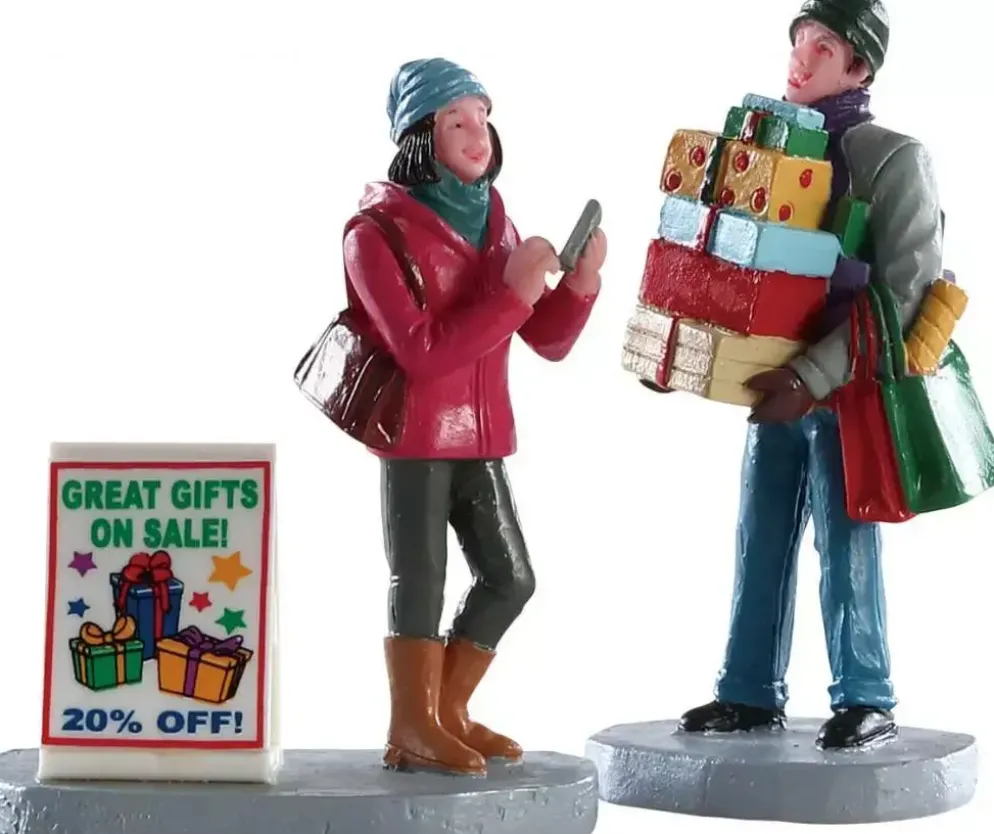 Lemax shopping teamwork kerstdorp figuur type 3 Vail Village 2018
