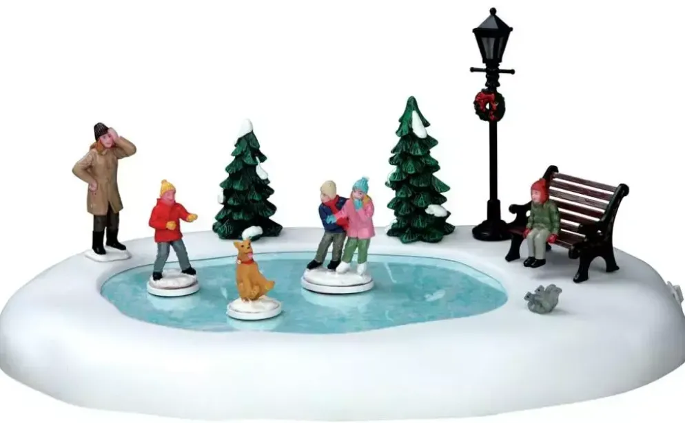 Lemax silly situation bewegende schaatsbaan 2015