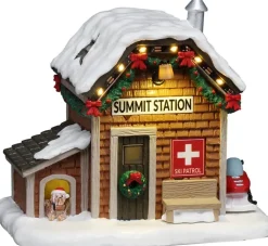 Lemax ski patrol summit station verlicht kersthuisje Vail Village 2026