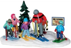 Lemax ski school kerstdorp tafereel Vail Village 2013