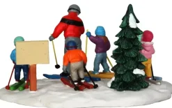 Lemax ski school kerstdorp tafereel Vail Village 2013
