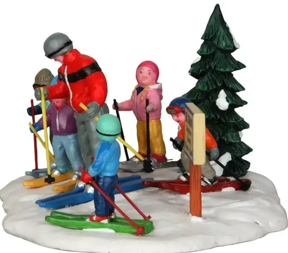 Lemax ski school kerstdorp tafereel Vail Village 2013
