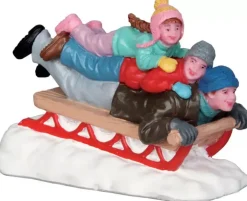 Lemax sledding with dad kerstdorp figuur type 3 2015