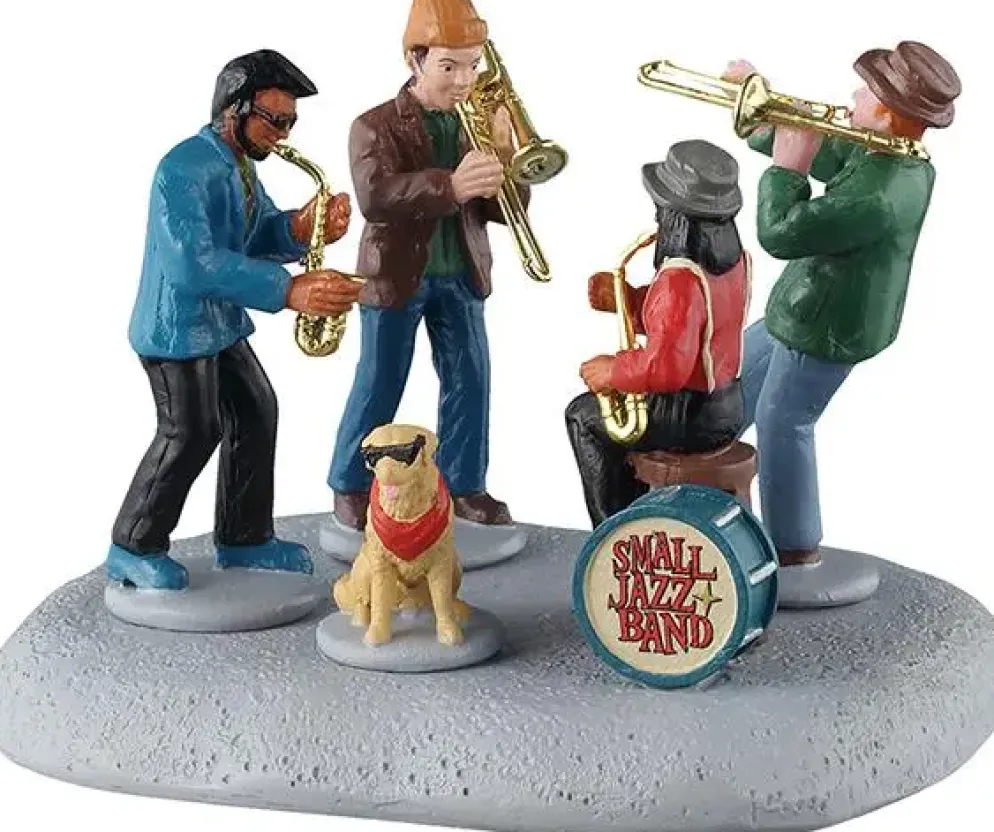 Lemax small jazz band kerstdorp tafereel Caddington Village 2025