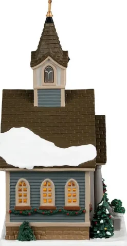 Lemax small town church verlichte kerk Caddington Village 2023