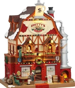 Lemax smitty's brewery verlicht kersthuisje Caddington Village 2025