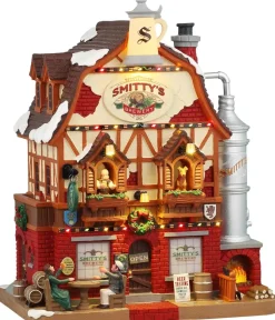Lemax smitty's brewery verlicht kersthuisje Caddington Village 2025