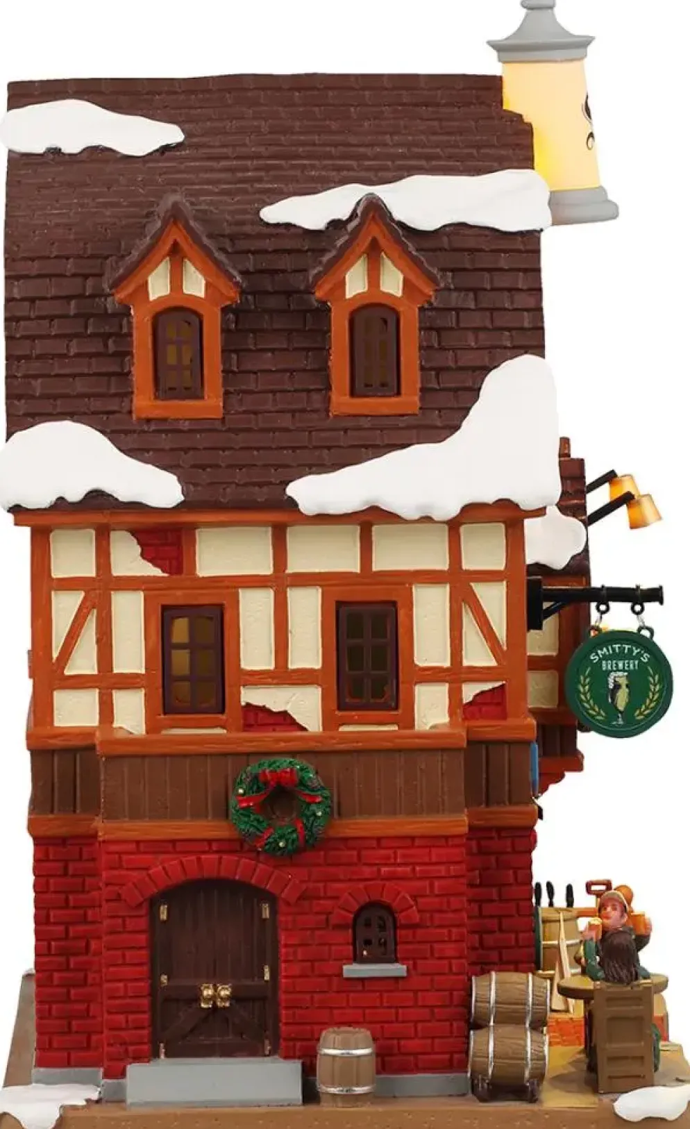 Lemax smitty's brewery verlicht kersthuisje Caddington Village 2025