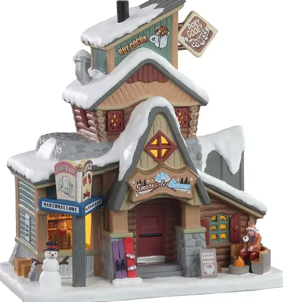 Lemax s'mores & snow verlicht kersthuisje Vail Village 2021