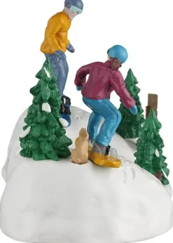 Lemax snowboarding practice kerstdorp tafereel Vail Village 2026