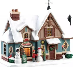 Lemax snow day! verlicht kersthuisje Caddington Village 2018