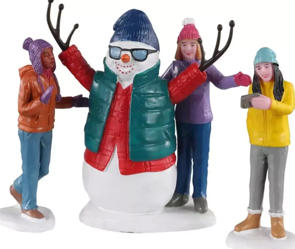 Lemax snowman selfie s/3 kerstdorp figuur type 4 Vail Village 2020