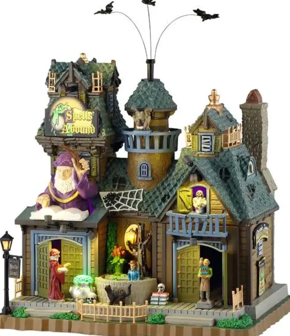Lemax spells abound bewegend huisje Spooky Town 2025