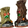 Lemax spooky tree trunks s/2 verlichte accessoire Spooky Town 2024