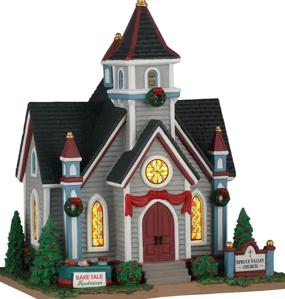 Lemax spruce valley church verlichte kerk Caddington Village 2026