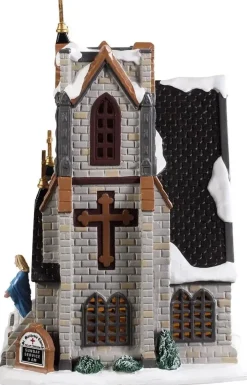 Lemax st. matthew's church verlichte kerk Caddington Village 2019