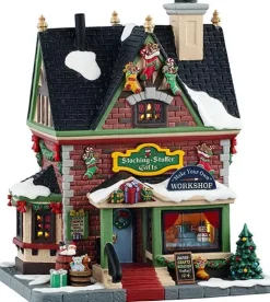 Lemax stocking stuffer gifts verlicht kersthuisje Caddington Village 2025