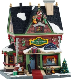 Lemax stocking stuffer gifts verlicht kersthuisje Caddington Village 2025