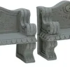 Lemax stone bench s/2 kerstdorp accessoire 2007