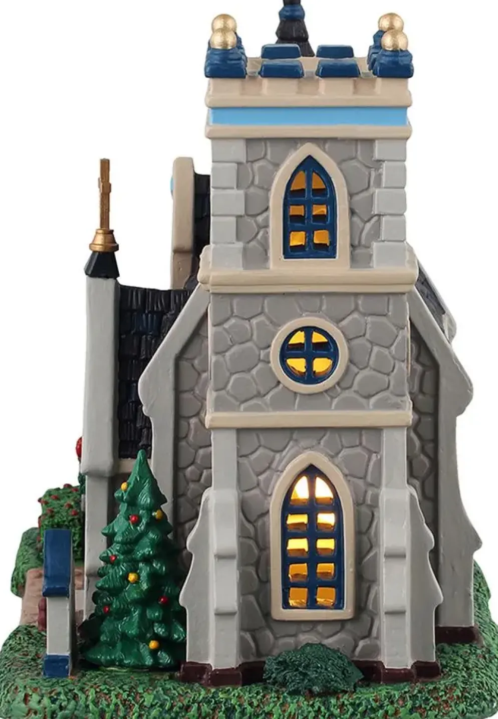 Lemax st. oswald's church verlicht kersthuisje Caddington Village 2025