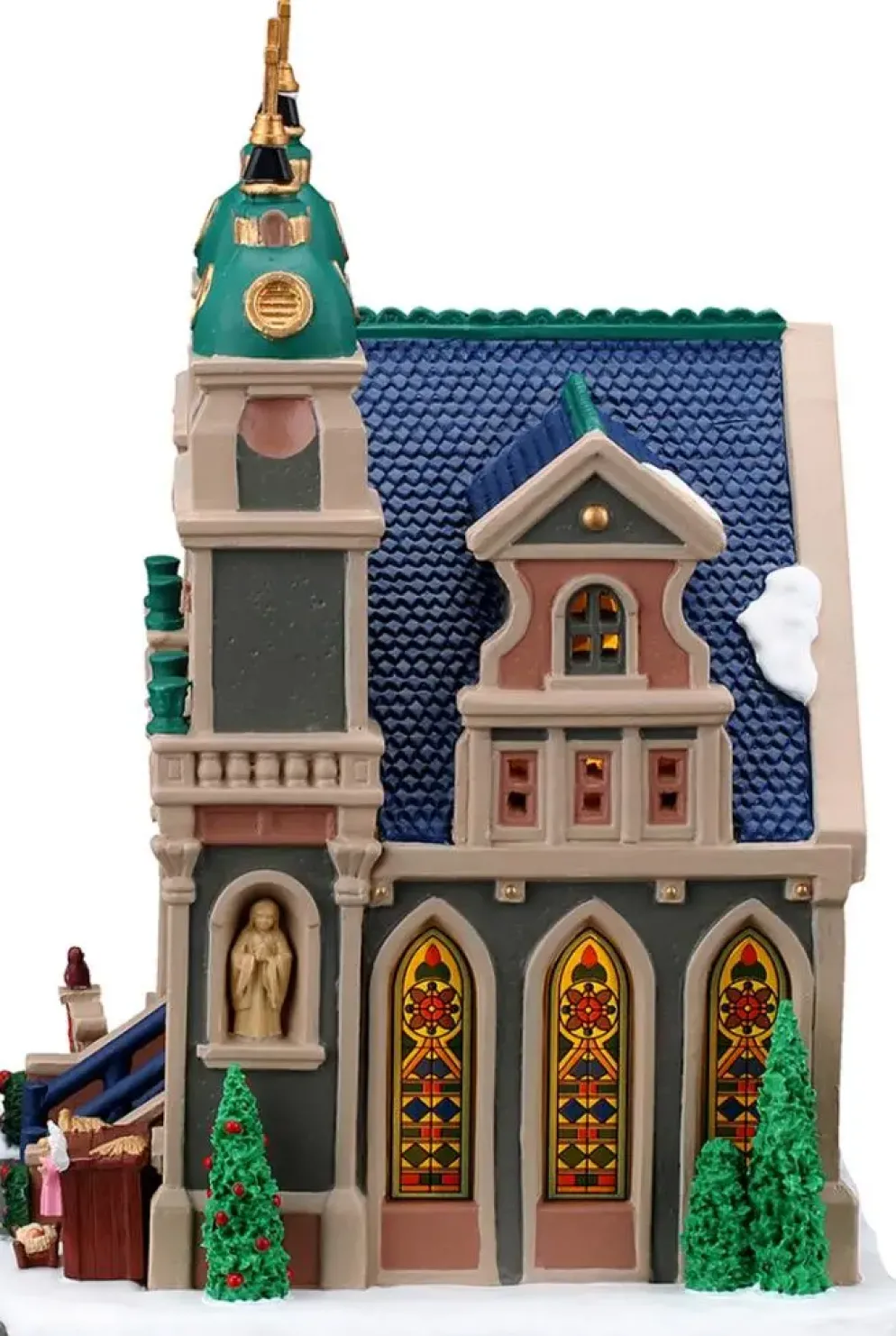 Lemax st.stanislaus cathedral verlichte kerk Caddington Village 2026
