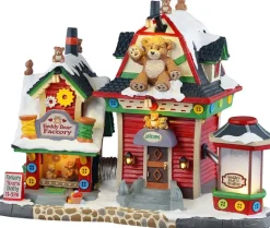 Lemax teddy bear factory verlicht kersthuisje Caddington Village 2025