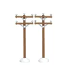 Lemax telephone poles s/2 kerstdorp accessoire 2006