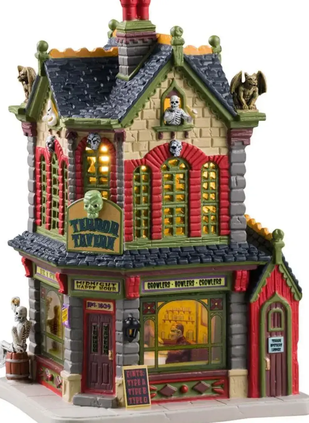 Lemax terror tavern verlicht huisje Spooky Town 2024