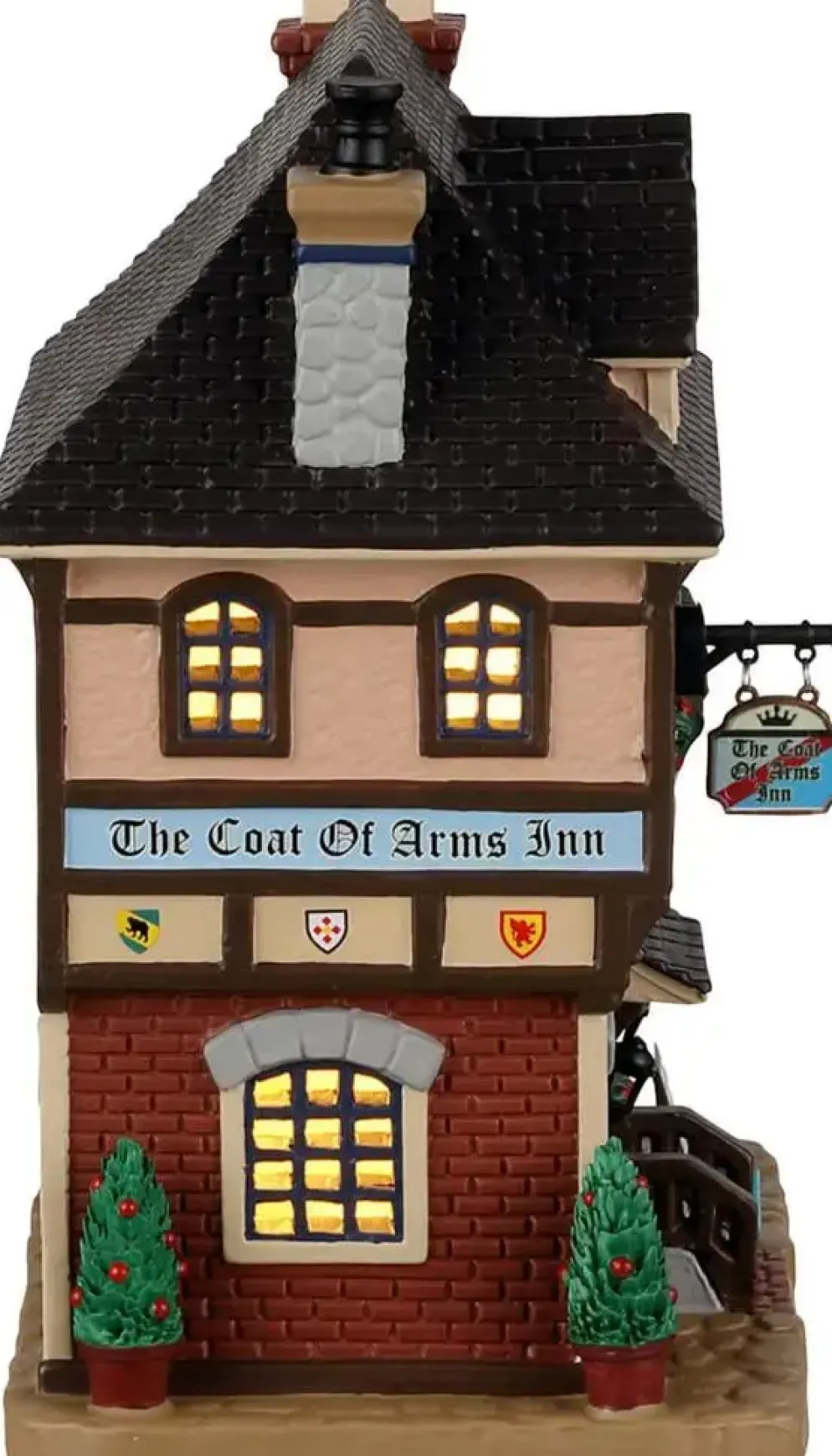 Lemax the coat of arms inn verlicht kersthuisje Caddington Village 2022