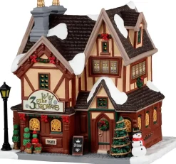 Lemax the 3 crowns inn verlicht kersthuisje Caddington Village 2023
