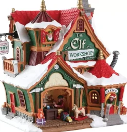 Lemax the elf workshop verlicht kersthuisje Santa's Wonderland 2018