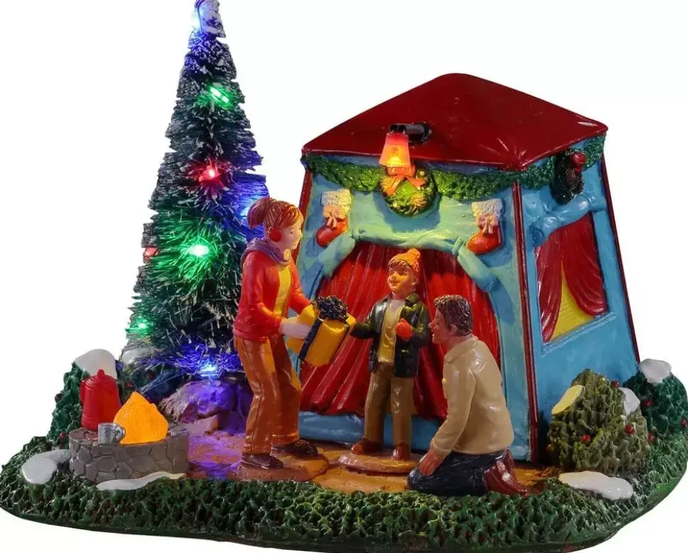 Lemax the festive outdoors verlicht kerstdorp tafereel 2021