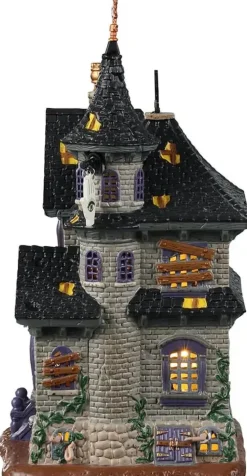Lemax the future looks dark verlicht huisje Spooky Town 2023